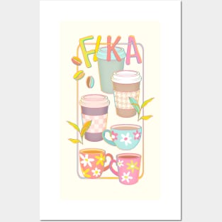 Pastel Fall Fika Posters and Art